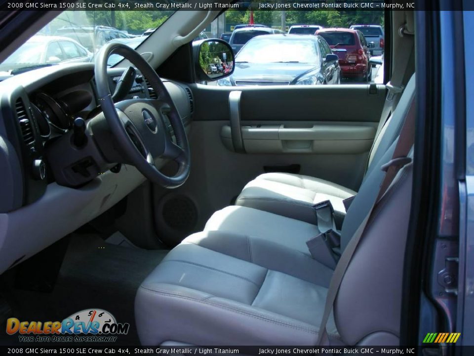 2008 GMC Sierra 1500 SLE Crew Cab 4x4 Stealth Gray Metallic / Light Titanium Photo #13