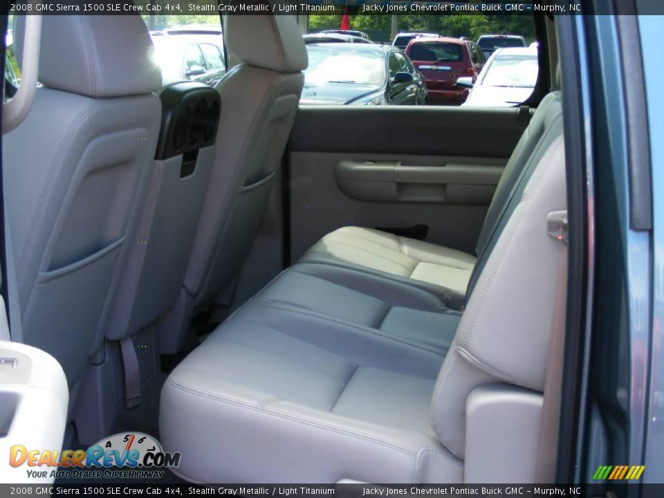 2008 GMC Sierra 1500 SLE Crew Cab 4x4 Stealth Gray Metallic / Light Titanium Photo #14