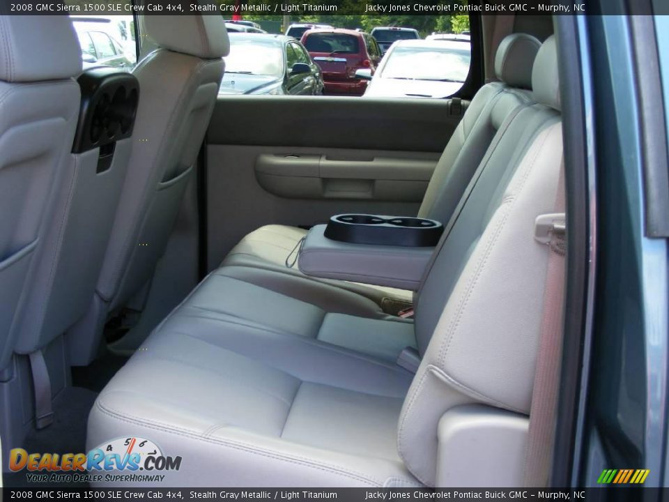 2008 GMC Sierra 1500 SLE Crew Cab 4x4 Stealth Gray Metallic / Light Titanium Photo #15