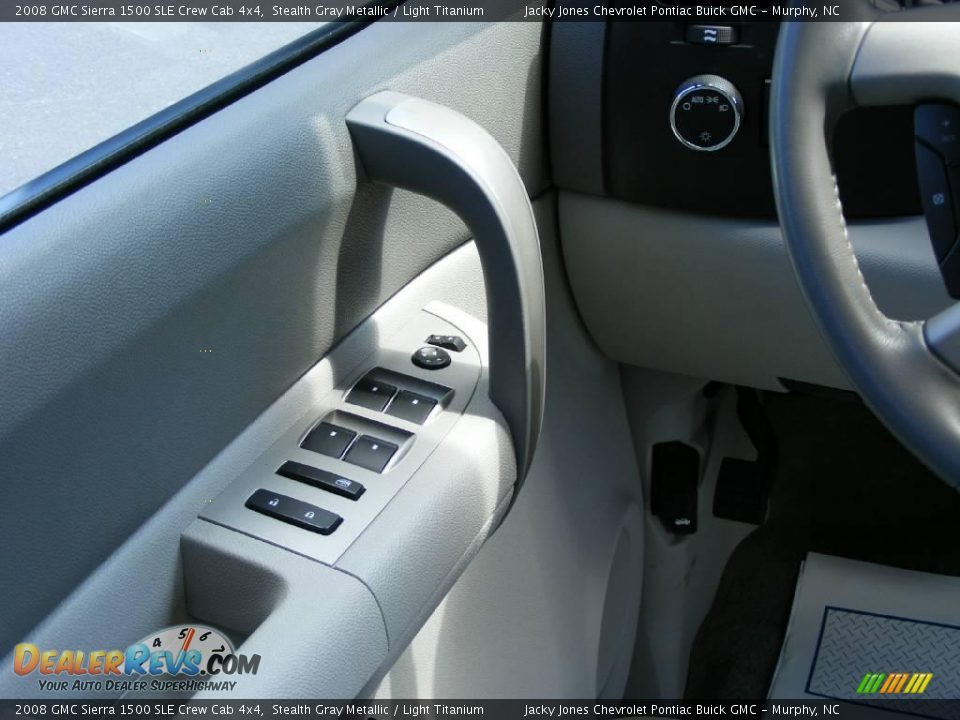 2008 GMC Sierra 1500 SLE Crew Cab 4x4 Stealth Gray Metallic / Light Titanium Photo #16