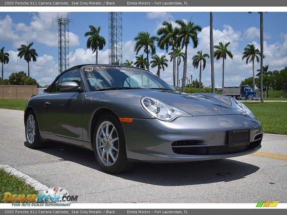 2003 Porsche 911 Carrera Cabriolet Seal Grey Metallic / Black Photo #1