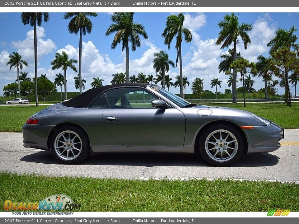 2003 Porsche 911 Carrera Cabriolet Seal Grey Metallic / Black Photo #3