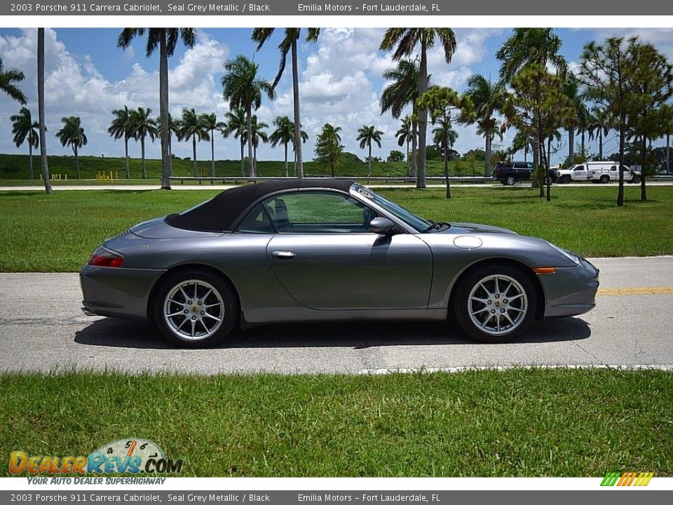 2003 Porsche 911 Carrera Cabriolet Seal Grey Metallic / Black Photo #4