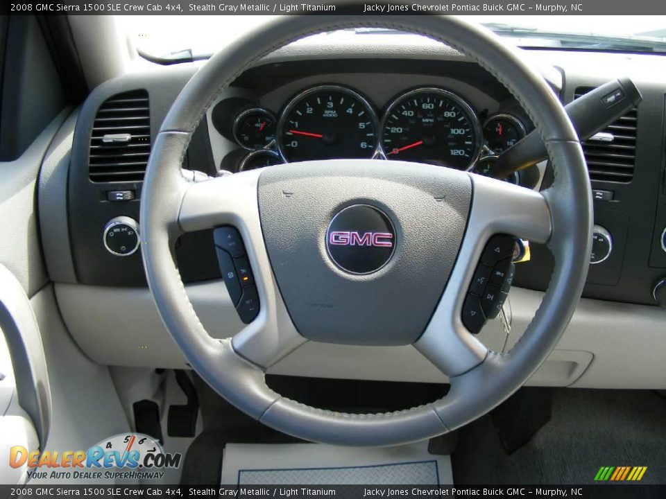 2008 GMC Sierra 1500 SLE Crew Cab 4x4 Stealth Gray Metallic / Light Titanium Photo #17