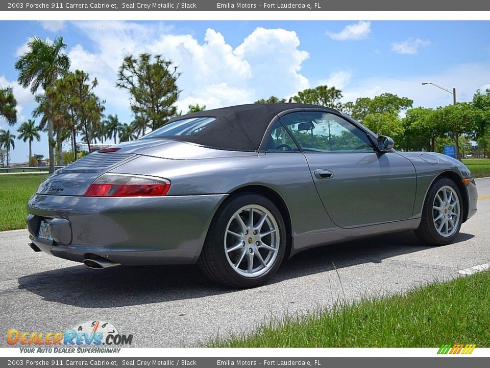 2003 Porsche 911 Carrera Cabriolet Seal Grey Metallic / Black Photo #6