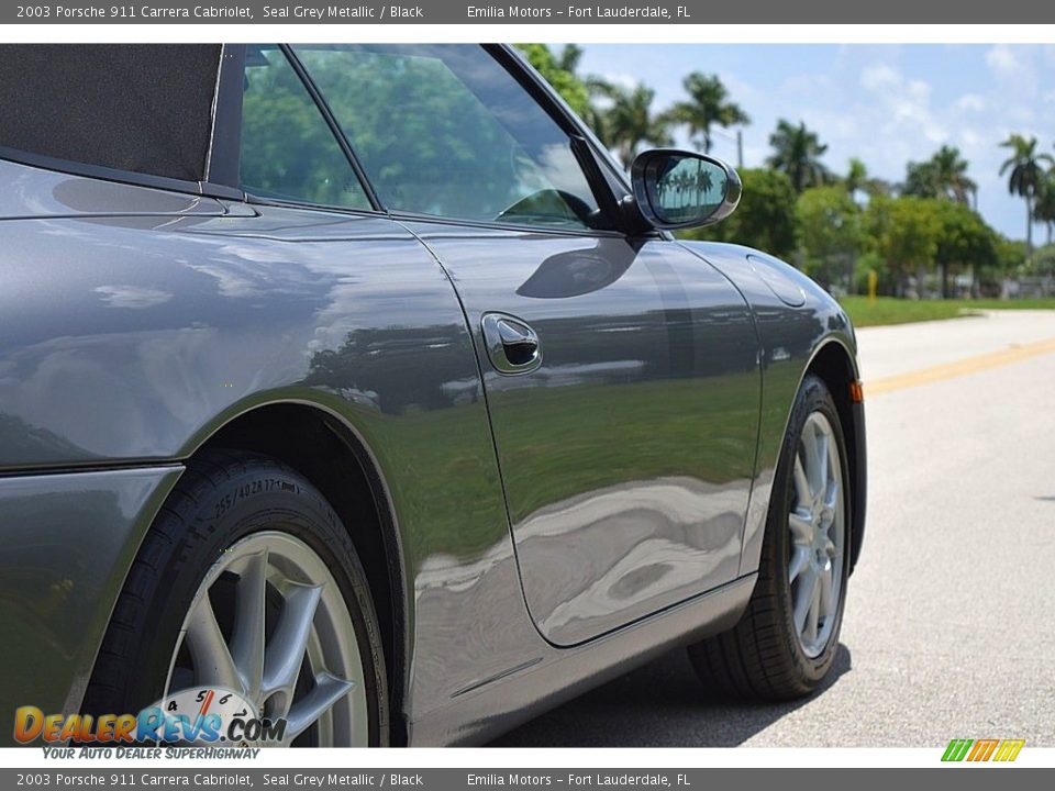 2003 Porsche 911 Carrera Cabriolet Seal Grey Metallic / Black Photo #8