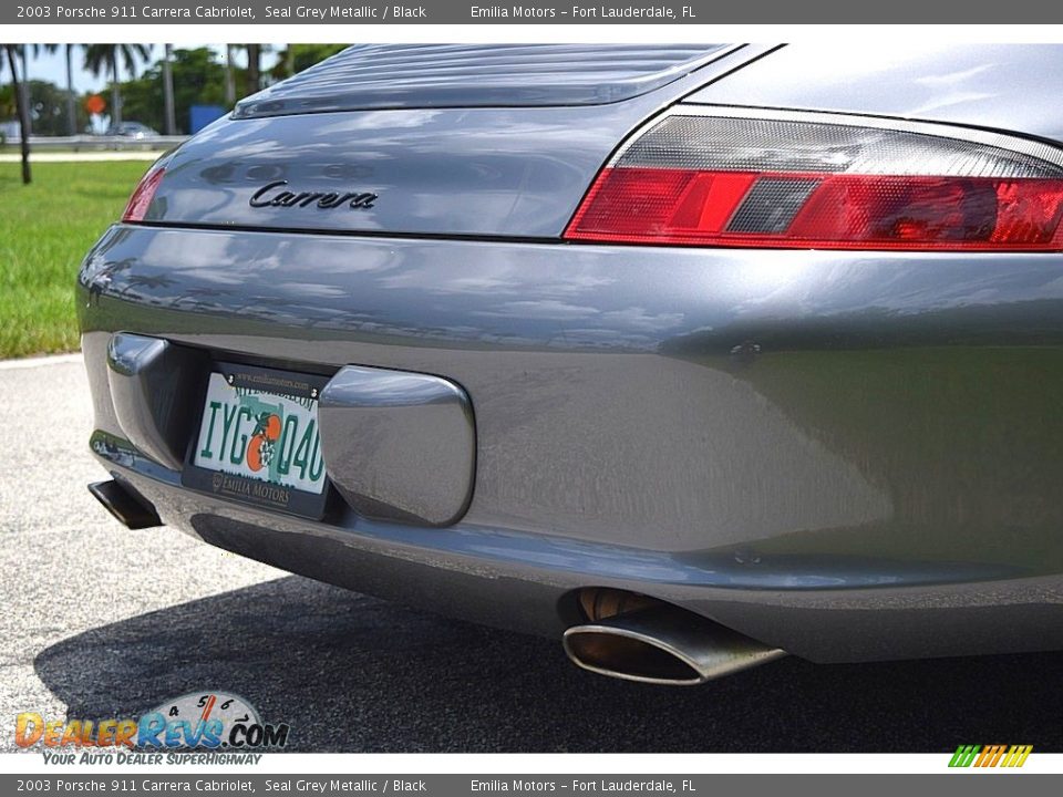 2003 Porsche 911 Carrera Cabriolet Seal Grey Metallic / Black Photo #9