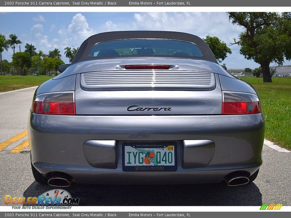 2003 Porsche 911 Carrera Cabriolet Seal Grey Metallic / Black Photo #10