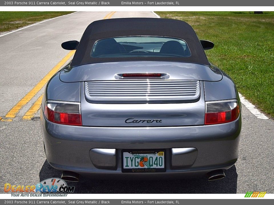 2003 Porsche 911 Carrera Cabriolet Seal Grey Metallic / Black Photo #11