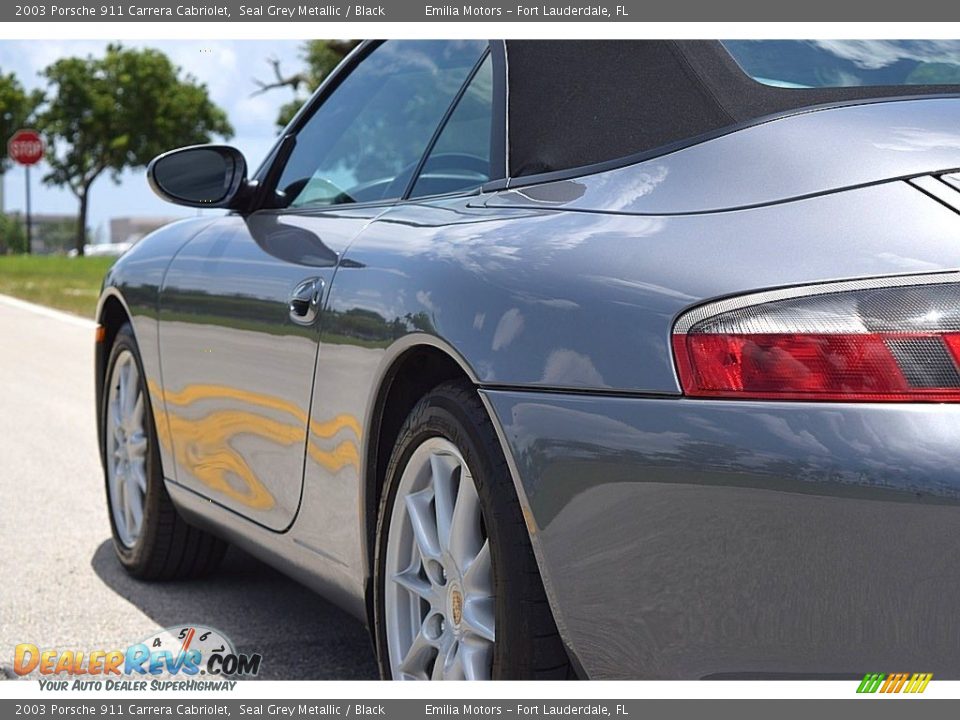 2003 Porsche 911 Carrera Cabriolet Seal Grey Metallic / Black Photo #13