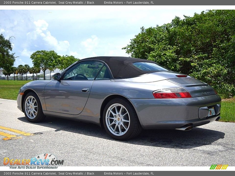 2003 Porsche 911 Carrera Cabriolet Seal Grey Metallic / Black Photo #14