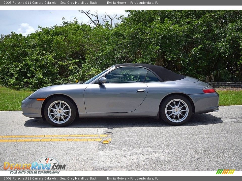 2003 Porsche 911 Carrera Cabriolet Seal Grey Metallic / Black Photo #15