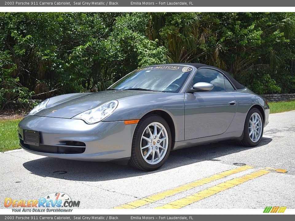 2003 Porsche 911 Carrera Cabriolet Seal Grey Metallic / Black Photo #16