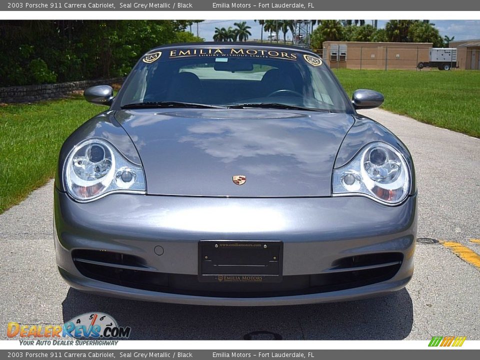 2003 Porsche 911 Carrera Cabriolet Seal Grey Metallic / Black Photo #17