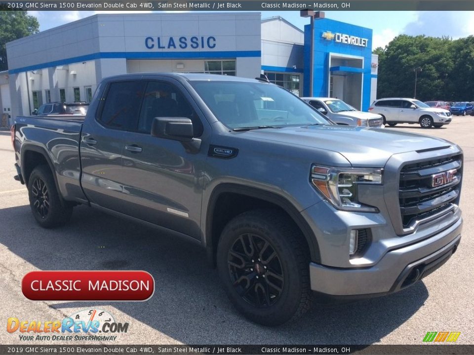 2019 GMC Sierra 1500 Elevation Double Cab 4WD Satin Steel Metallic / Jet Black Photo #1