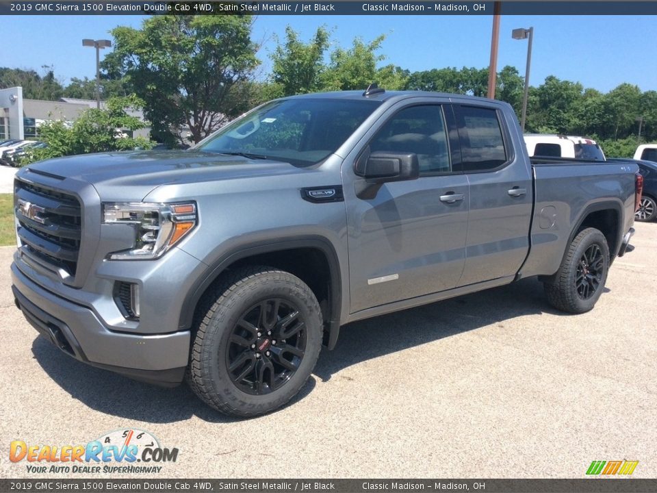 2019 GMC Sierra 1500 Elevation Double Cab 4WD Satin Steel Metallic / Jet Black Photo #3