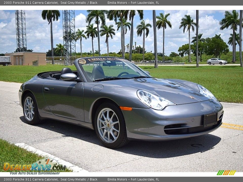 2003 Porsche 911 Carrera Cabriolet Seal Grey Metallic / Black Photo #27