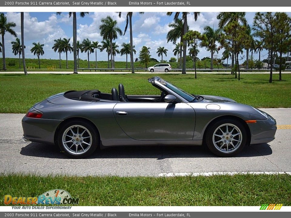 2003 Porsche 911 Carrera Cabriolet Seal Grey Metallic / Black Photo #28