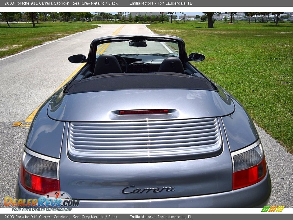 2003 Porsche 911 Carrera Cabriolet Seal Grey Metallic / Black Photo #30