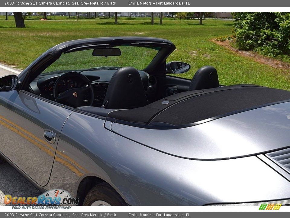 2003 Porsche 911 Carrera Cabriolet Seal Grey Metallic / Black Photo #33