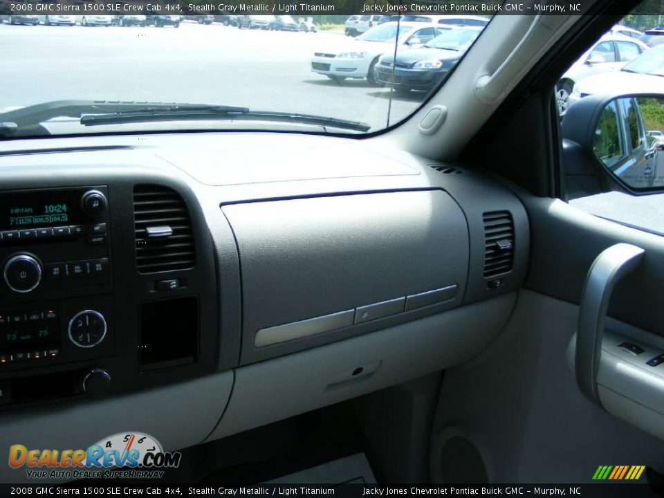 2008 GMC Sierra 1500 SLE Crew Cab 4x4 Stealth Gray Metallic / Light Titanium Photo #20