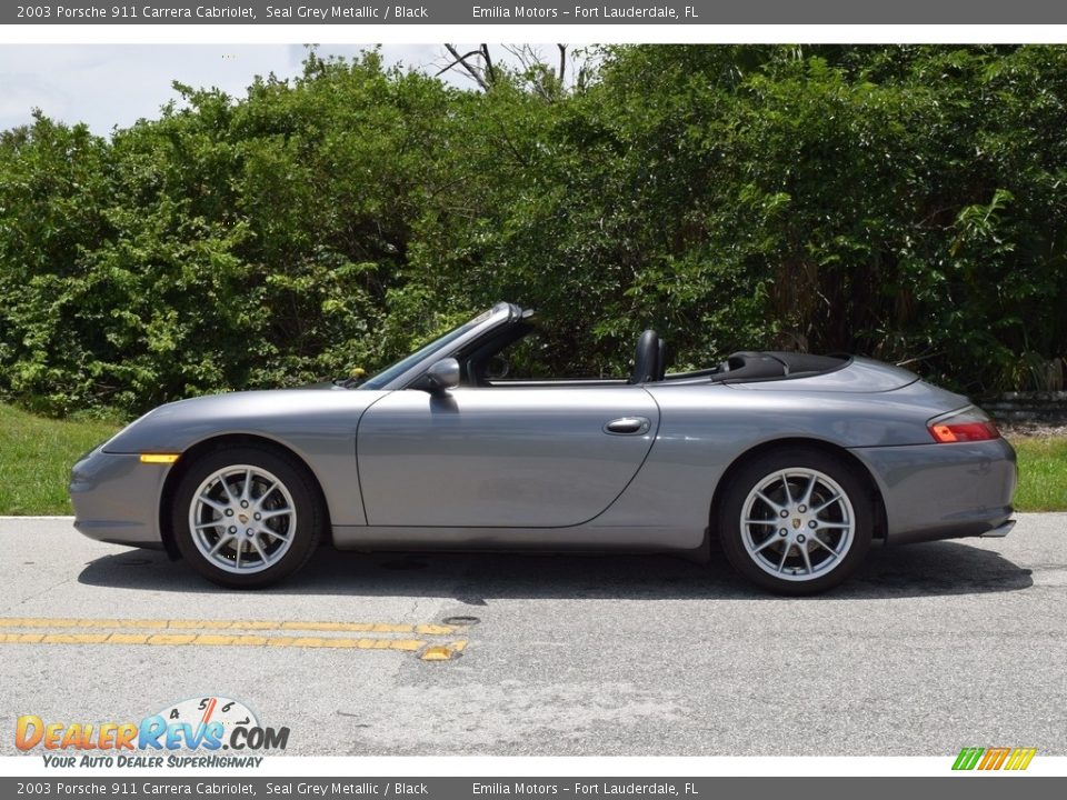 2003 Porsche 911 Carrera Cabriolet Seal Grey Metallic / Black Photo #35