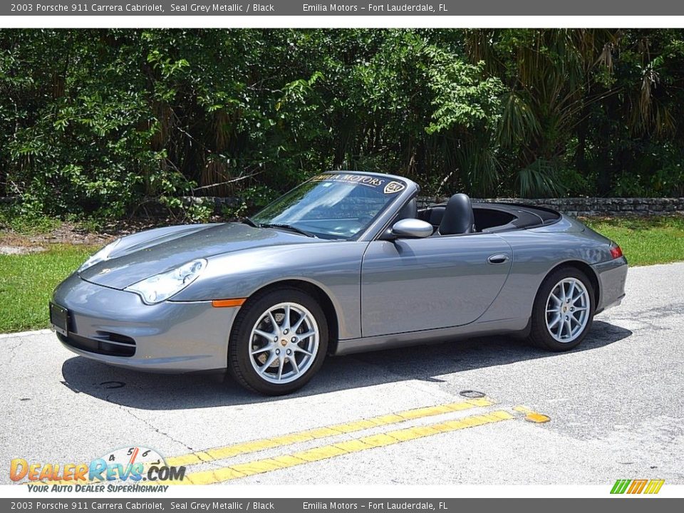 2003 Porsche 911 Carrera Cabriolet Seal Grey Metallic / Black Photo #36