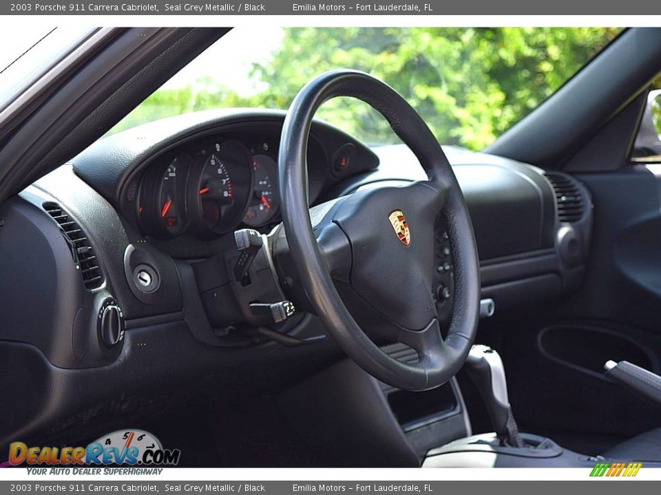 2003 Porsche 911 Carrera Cabriolet Seal Grey Metallic / Black Photo #38