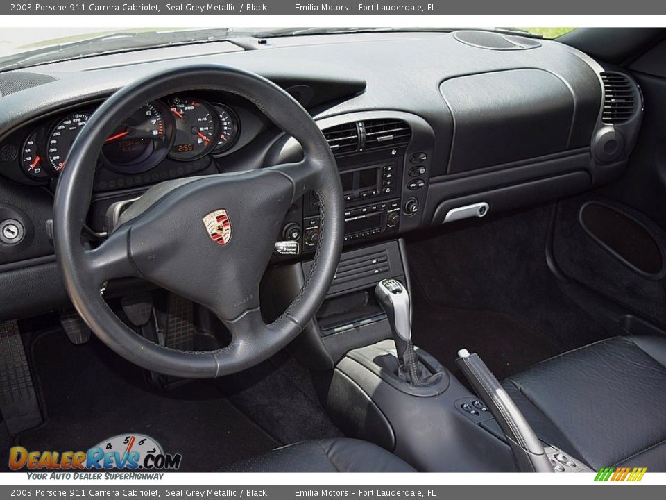 2003 Porsche 911 Carrera Cabriolet Seal Grey Metallic / Black Photo #40