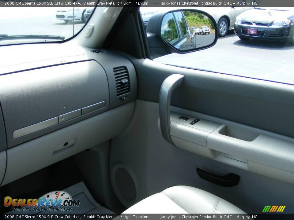 2008 GMC Sierra 1500 SLE Crew Cab 4x4 Stealth Gray Metallic / Light Titanium Photo #21