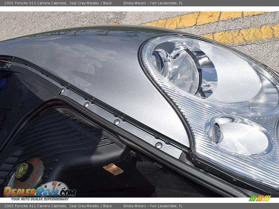 2003 Porsche 911 Carrera Cabriolet Seal Grey Metallic / Black Photo #56