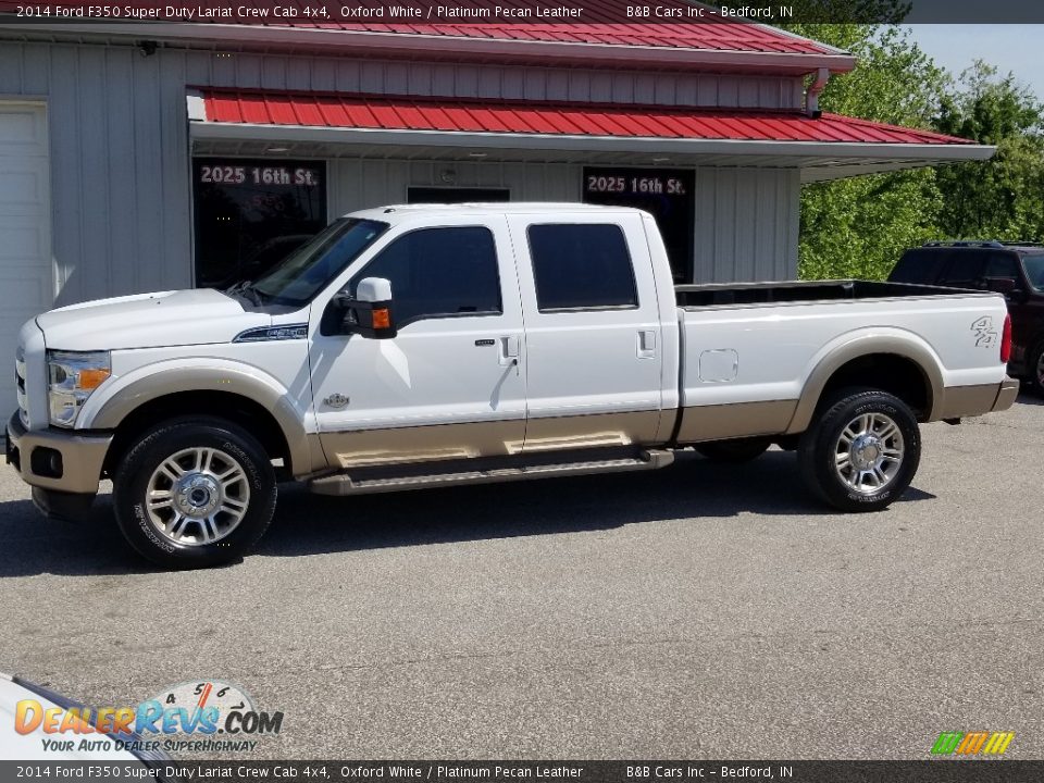 2014 Ford F350 Super Duty Lariat Crew Cab 4x4 Oxford White / Platinum Pecan Leather Photo #2