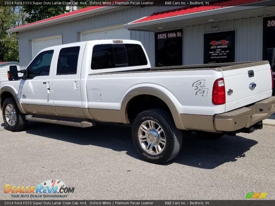 2014 Ford F350 Super Duty Lariat Crew Cab 4x4 Oxford White / Platinum Pecan Leather Photo #3