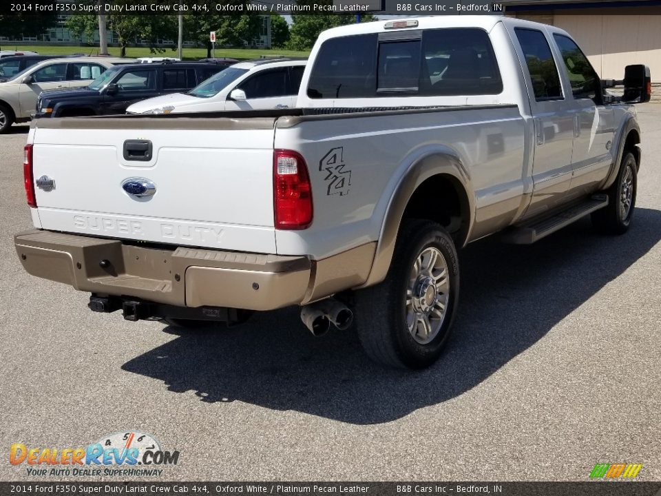 2014 Ford F350 Super Duty Lariat Crew Cab 4x4 Oxford White / Platinum Pecan Leather Photo #5