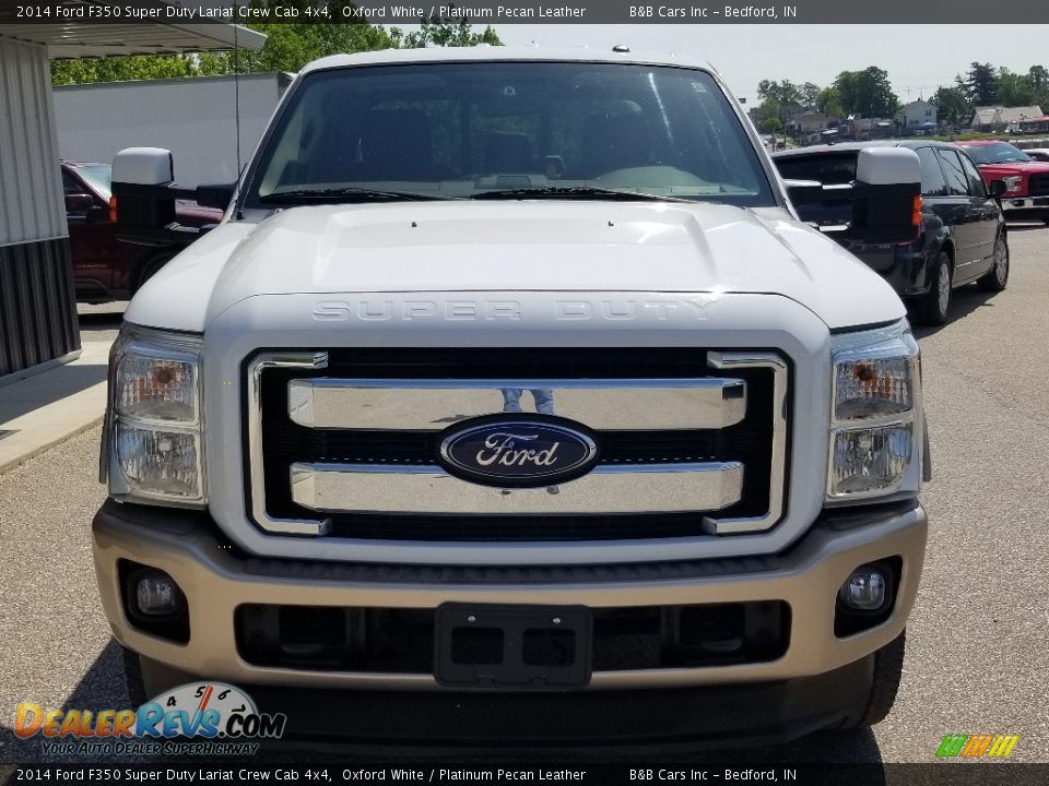 2014 Ford F350 Super Duty Lariat Crew Cab 4x4 Oxford White / Platinum Pecan Leather Photo #7