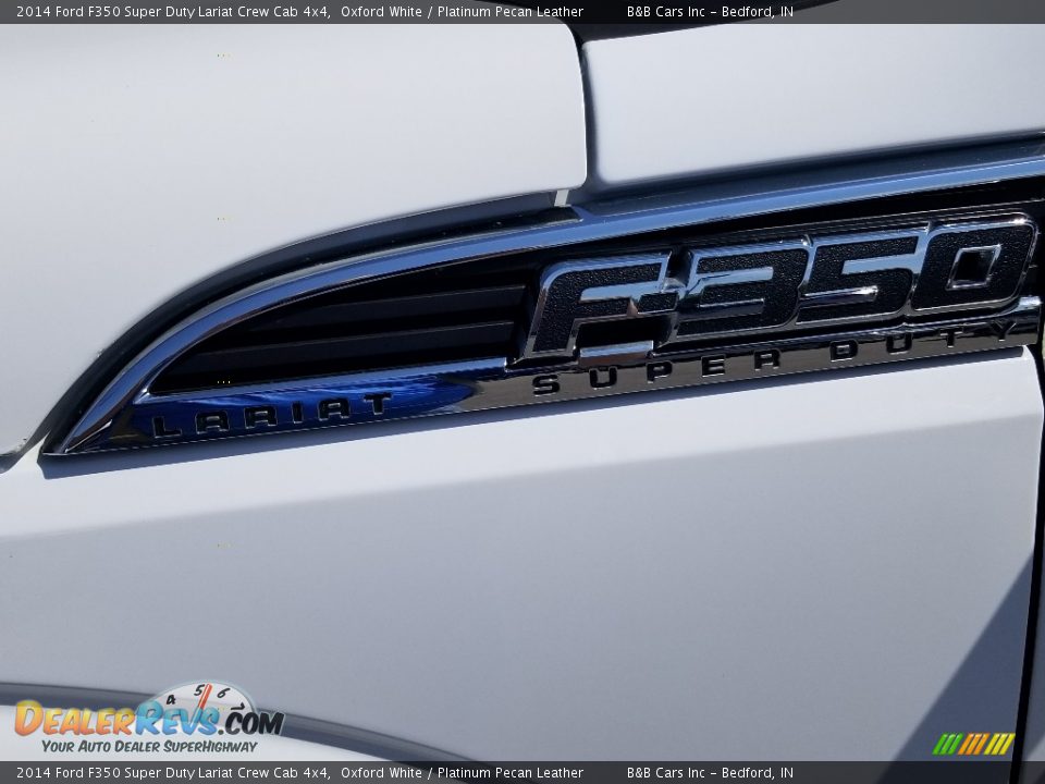 2014 Ford F350 Super Duty Lariat Crew Cab 4x4 Oxford White / Platinum Pecan Leather Photo #8