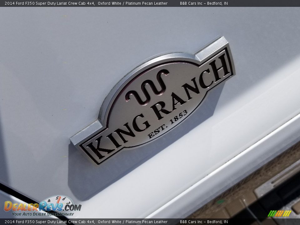 2014 Ford F350 Super Duty Lariat Crew Cab 4x4 Oxford White / Platinum Pecan Leather Photo #9
