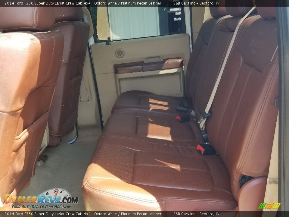 2014 Ford F350 Super Duty Lariat Crew Cab 4x4 Oxford White / Platinum Pecan Leather Photo #22
