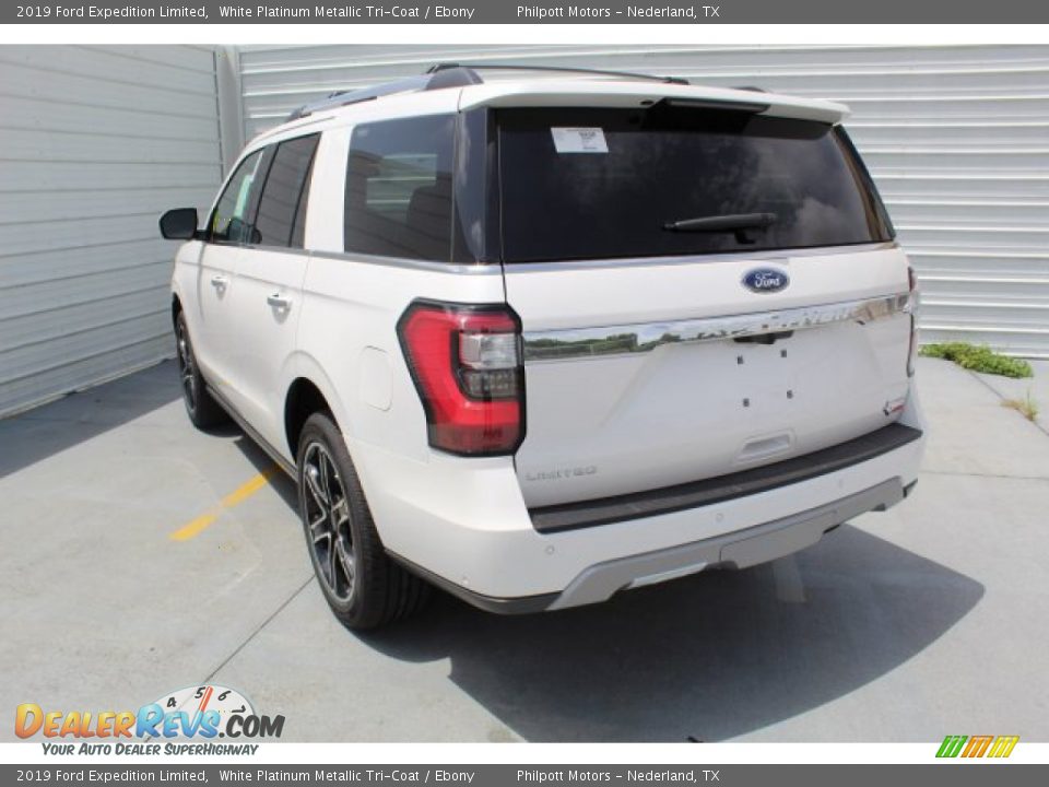 2019 Ford Expedition Limited White Platinum Metallic Tri-Coat / Ebony Photo #6