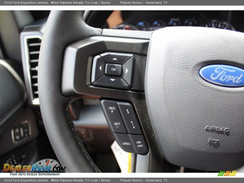 2019 Ford Expedition Limited White Platinum Metallic Tri-Coat / Ebony Photo #10