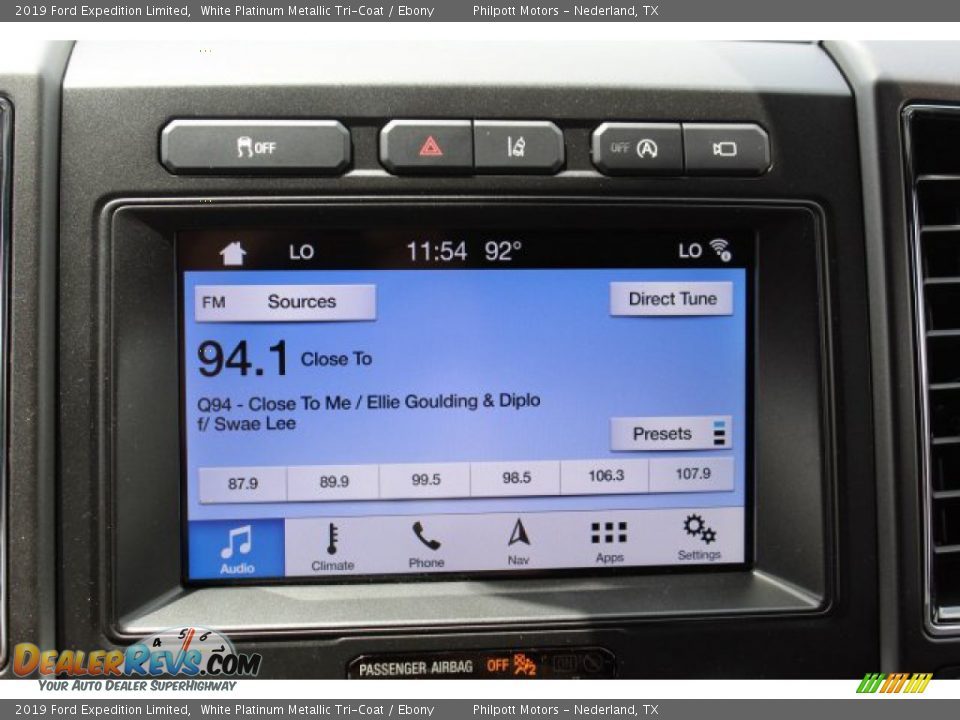 2019 Ford Expedition Limited White Platinum Metallic Tri-Coat / Ebony Photo #14