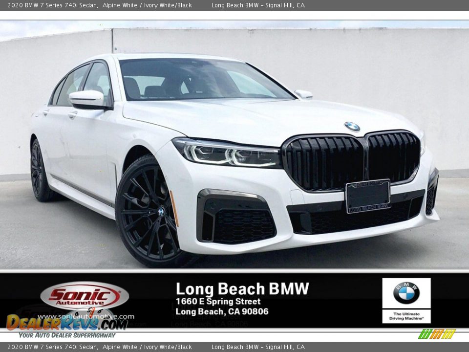 2020 BMW 7 Series 740i Sedan Alpine White / Ivory White/Black Photo #1