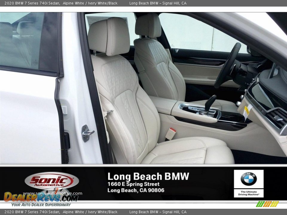 2020 BMW 7 Series 740i Sedan Alpine White / Ivory White/Black Photo #2