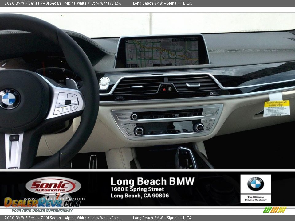 2020 BMW 7 Series 740i Sedan Alpine White / Ivory White/Black Photo #5