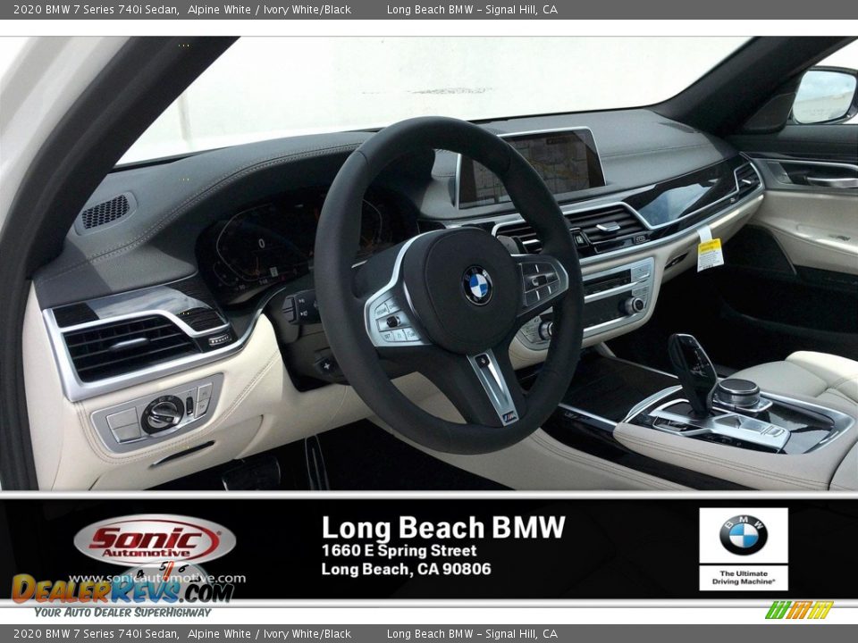 2020 BMW 7 Series 740i Sedan Alpine White / Ivory White/Black Photo #6