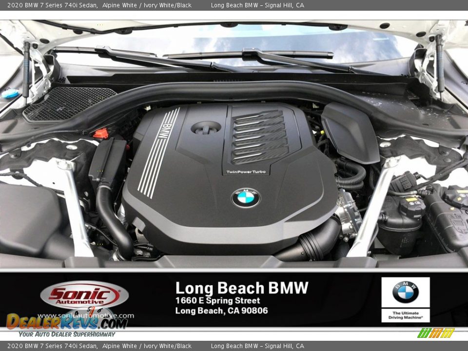 2020 BMW 7 Series 740i Sedan Alpine White / Ivory White/Black Photo #8