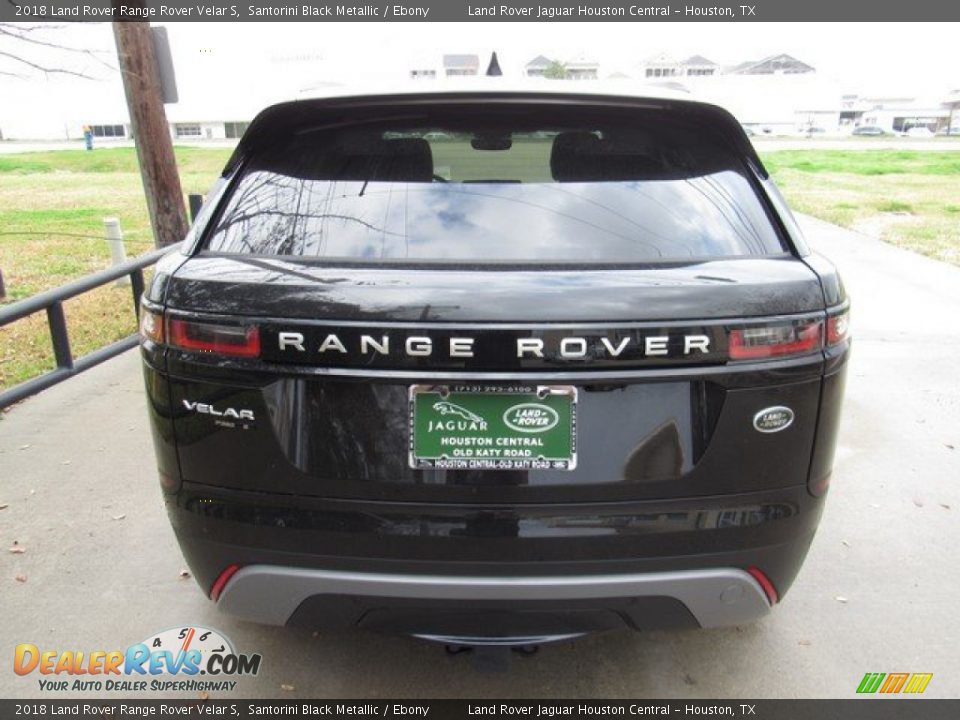 2018 Land Rover Range Rover Velar S Santorini Black Metallic / Ebony Photo #8