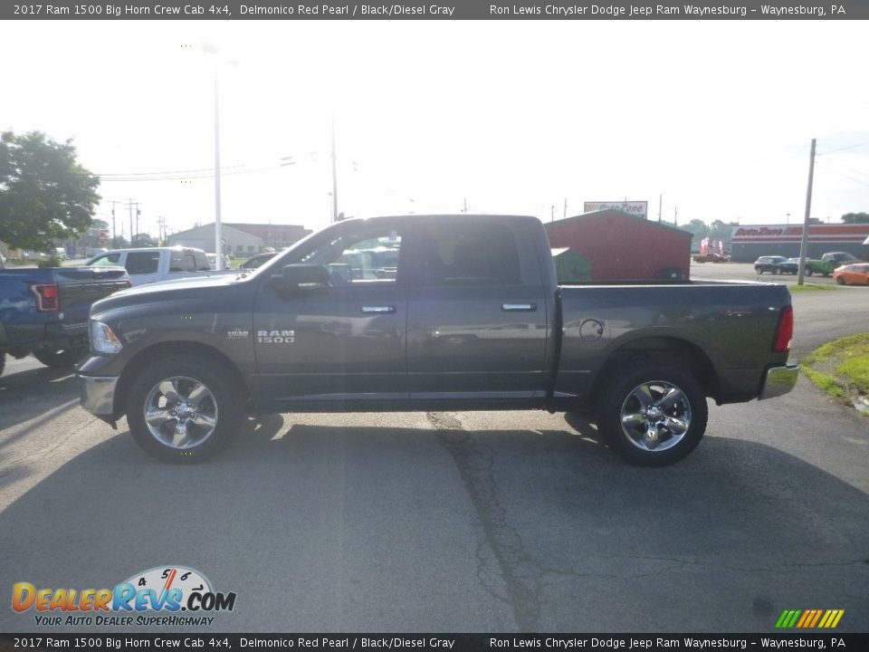 2017 Ram 1500 Big Horn Crew Cab 4x4 Delmonico Red Pearl / Black/Diesel Gray Photo #2
