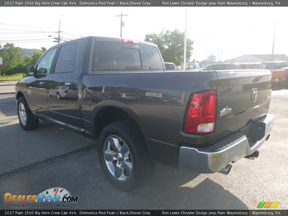 2017 Ram 1500 Big Horn Crew Cab 4x4 Delmonico Red Pearl / Black/Diesel Gray Photo #3