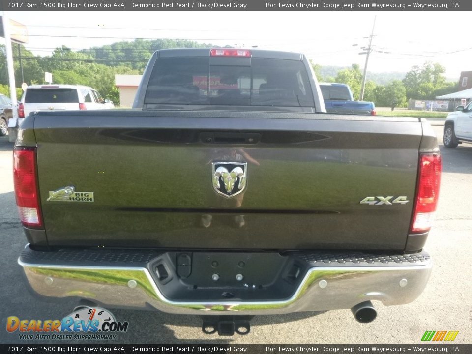 2017 Ram 1500 Big Horn Crew Cab 4x4 Delmonico Red Pearl / Black/Diesel Gray Photo #4